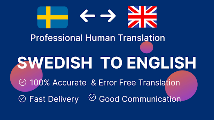 translate proofread swedish to english and vice versa with high quality