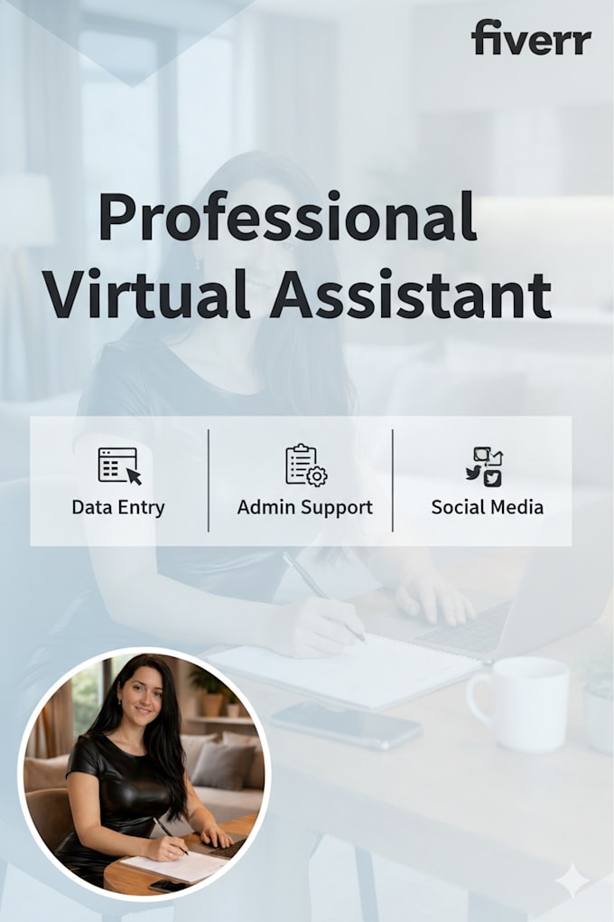 be your professional virtual assistant for admin support and social media