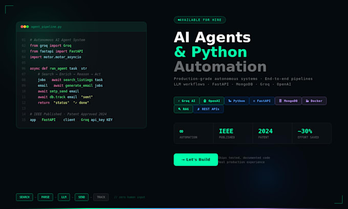 build a python automation script or web scraping pipeline for your business