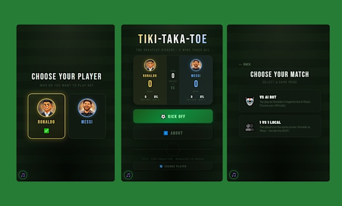 provide a modern tic tac toe html, css and javascript game source code