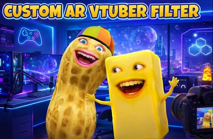 create custom 3d ar vtuber filter for snap camera, lens studio ready to stream