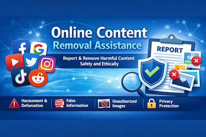 remove harassing, dafaming, mugshots, false, harmful from internet