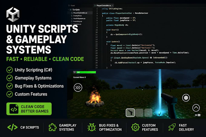 help you with unity scripts and gameplay systems