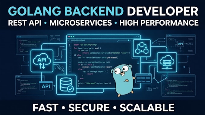 develop golang backend, microservices or web application