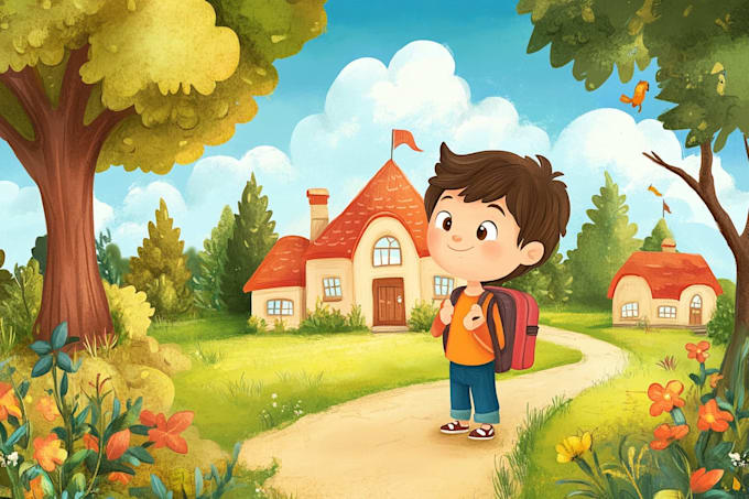 draw digital children book illustration