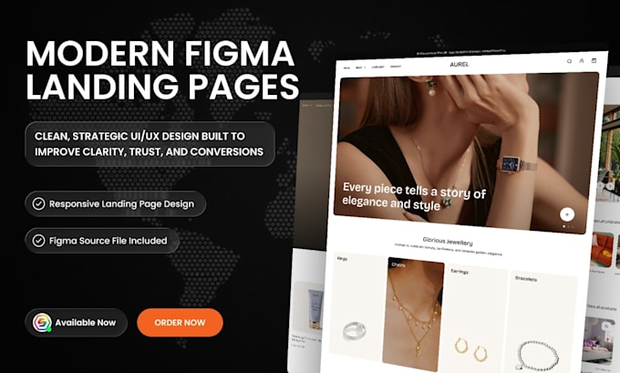 design high converting figma landing page UX UI website landing page