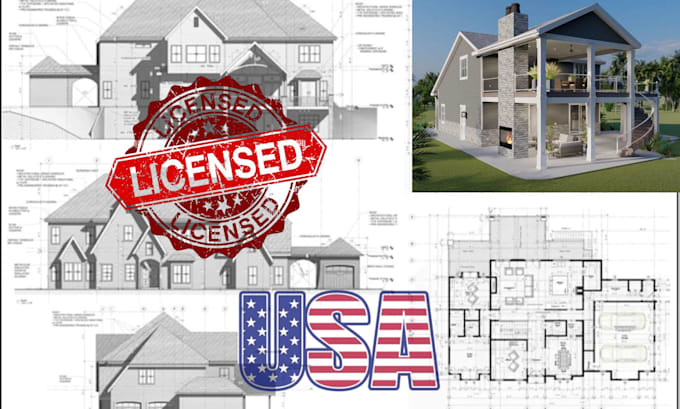 draw, sign and seal USA architectural plan structural plan mep, adu pe stamp