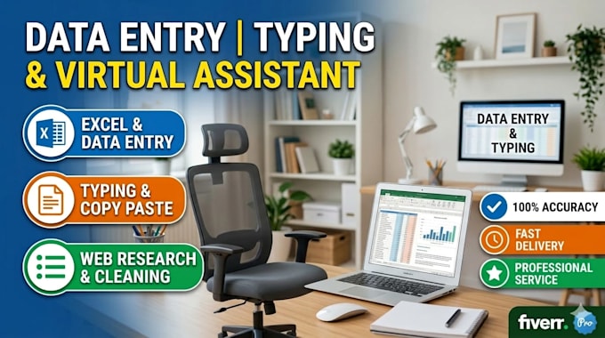 do data entry, copy paste, typing and excel data entry