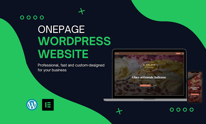 create a professional one page wordpress website