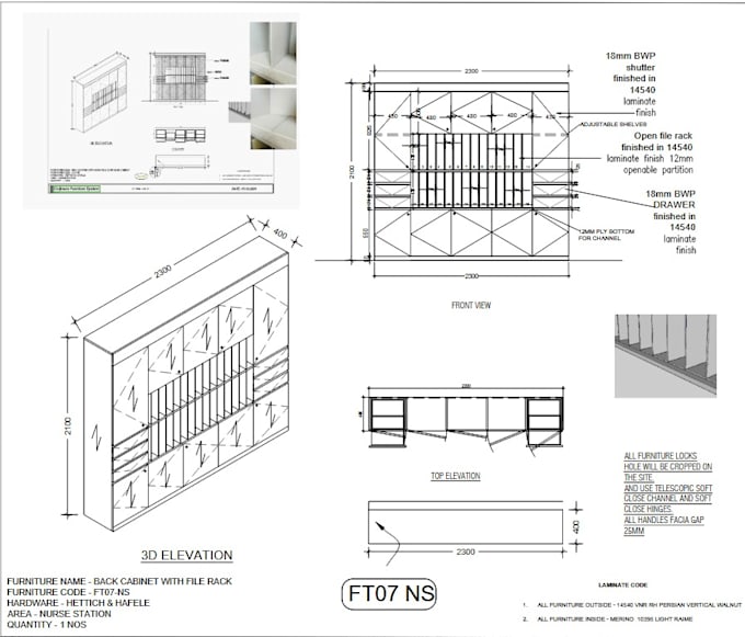 create your furniture 3d production drawing