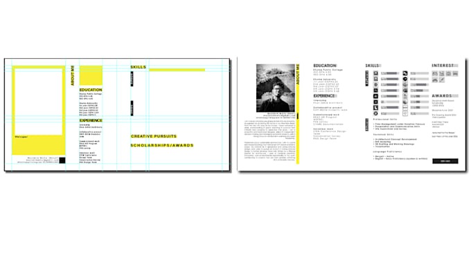 design a professional architecture presentation board portfolio layout