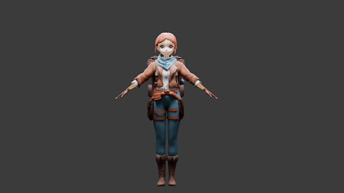 model and rig an anime 3d character for your game