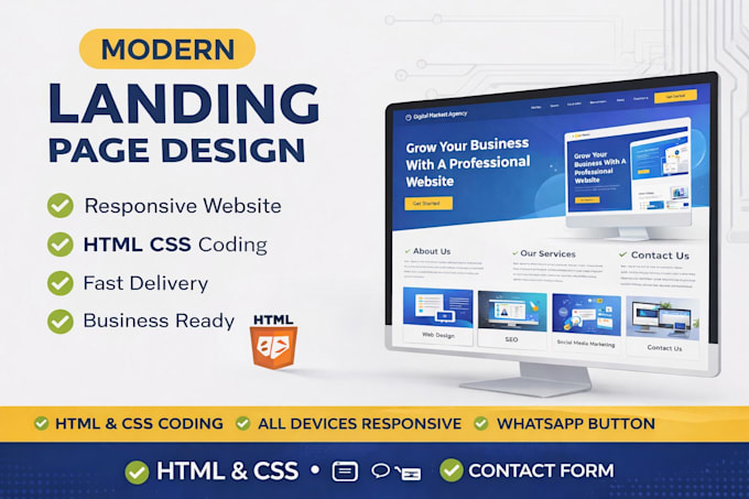 Progetta e codifica una landing page moderna e responsive in html css