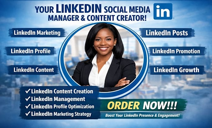 Wees je linkedin social media manager linkedin post en content creator