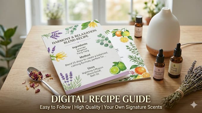 create a custom essential oil blend recipe for sleep, stress or mood