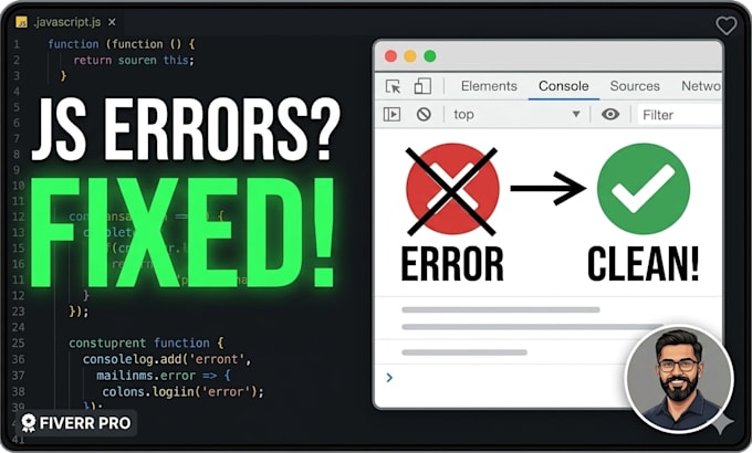 debug javascript errors and fix console warnings instantly