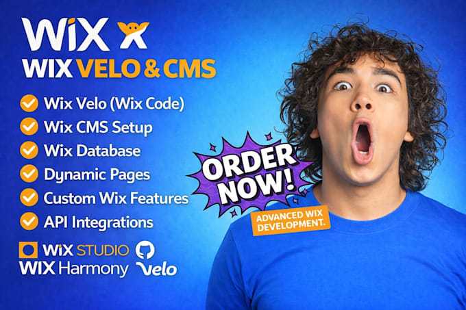customize your wix website with wix code, wix velo, database, wix cms, wix pages