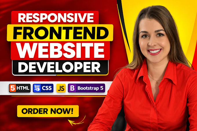 build responsive frontend website using HTML CSS javascript and bootstrap 5
