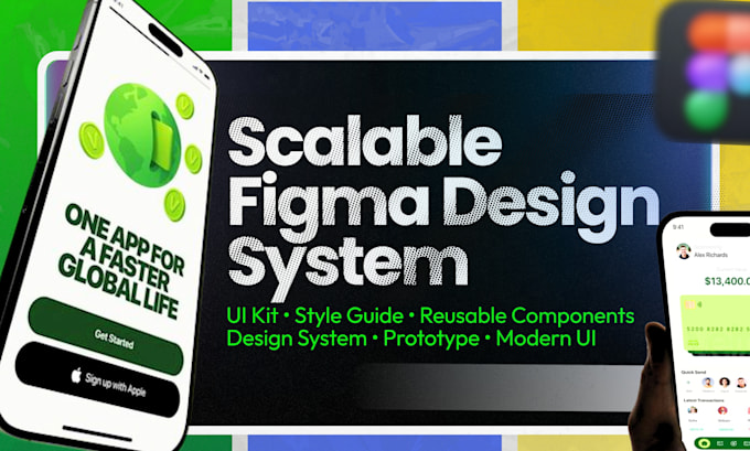 Architect scalable website mobile app ui ux with figma design system ...