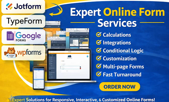 build custom responsive jotform typeform google form online survey design pdf