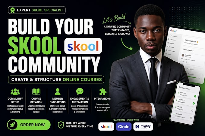 setup skool online community skool community setup, skool community manager