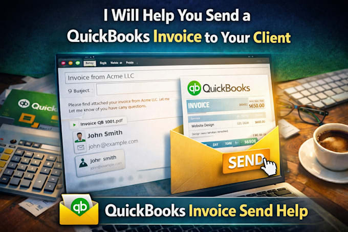 help you send a quickbooks invoice to your client