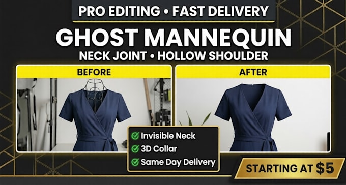 do ai ghost mannequin editing and neck joint service