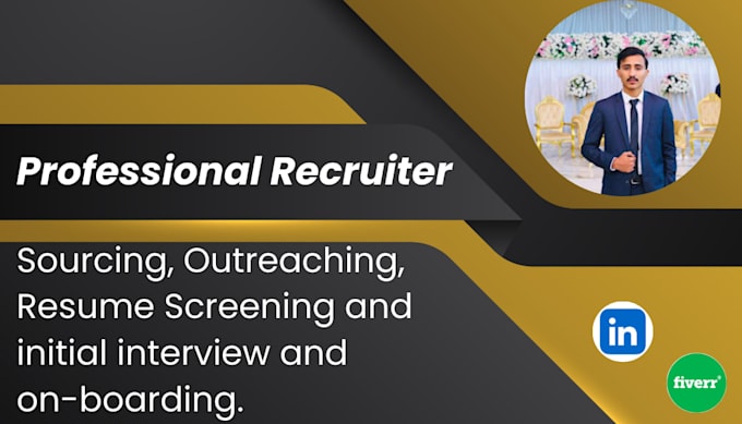 be your full cycle recruiter and sourcer