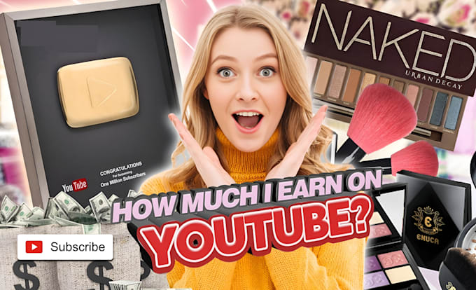 design catchy and unique youtube thumbnail