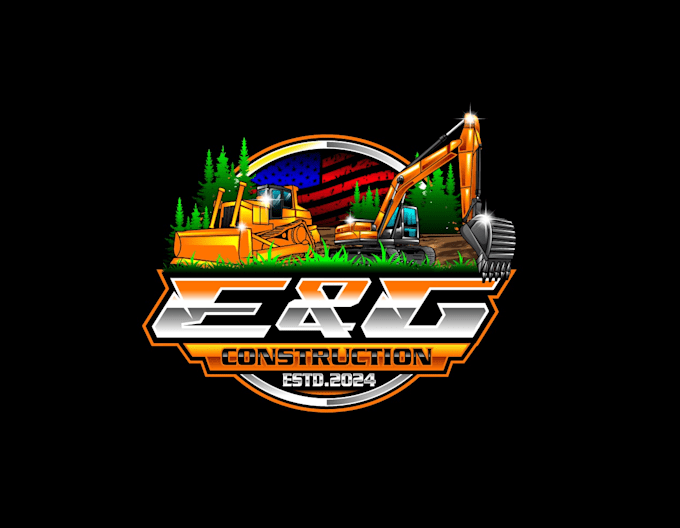 create awesome gorgeous excavator and dozer logo design