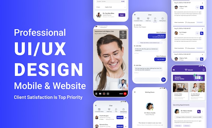 do ui ux mobile app design, figma app design, and prototype
