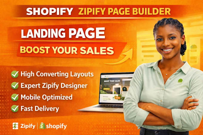 design shopify landing page with zipify page builder