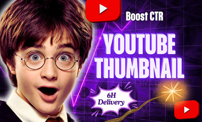design catchy high ctr youtube thumbnail