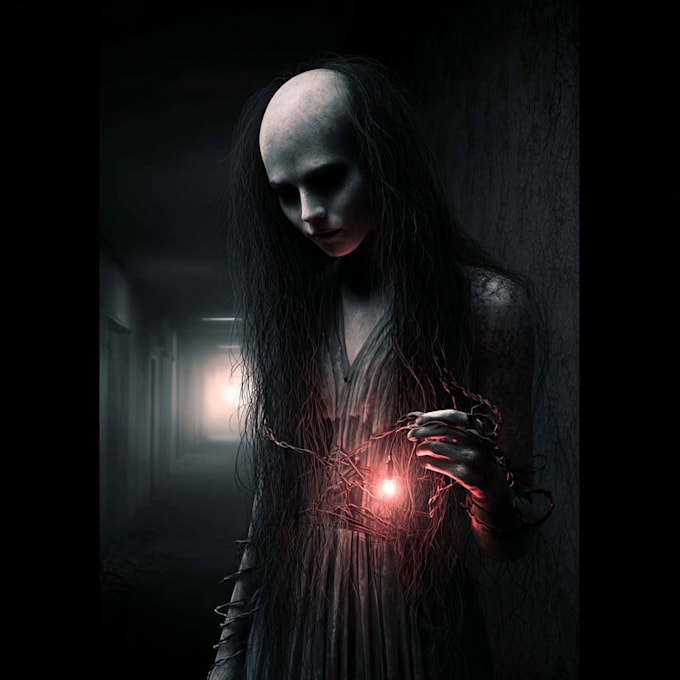 draw dark, punk, goth, horror character in comic like style