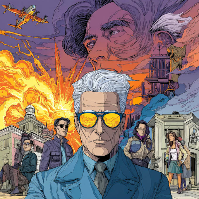 draw custom comic book characters and action panels