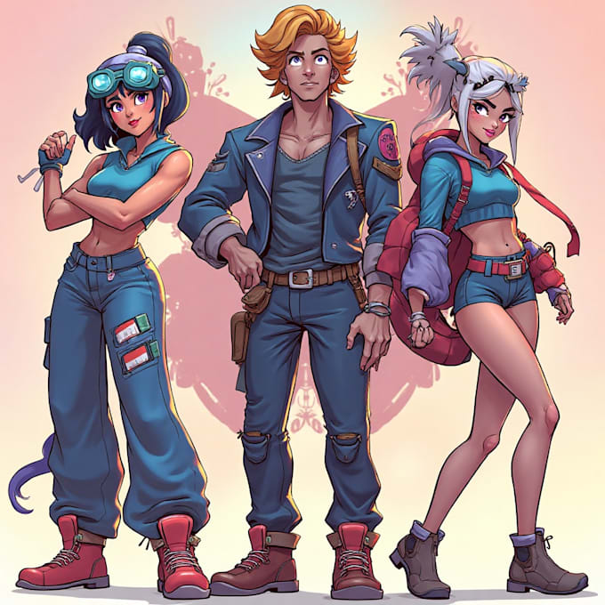 design stylized character concept art and illustration