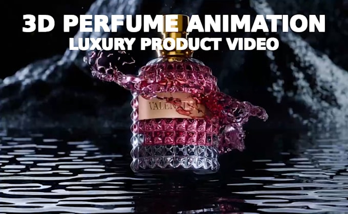 Create cinematic 4k ai perfume commercial video and 3d perfume bottle ...