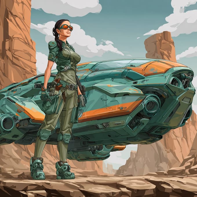 Sci fi character illustration or sci fi character art by Flaakumingo ...