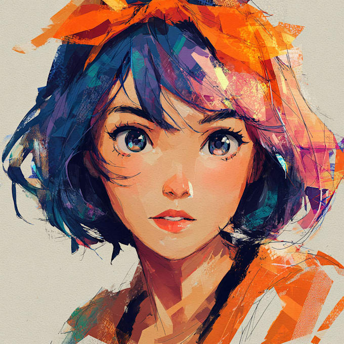 make anime in japanese character illustration