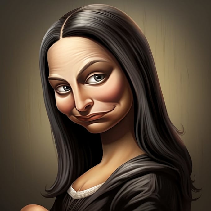draw funny cartoon character, caricature, portrait