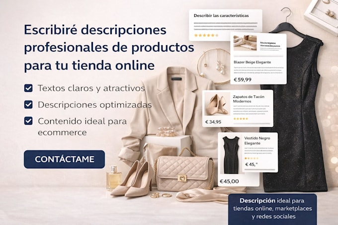 descripciones profesionales de productos para tu tienda online