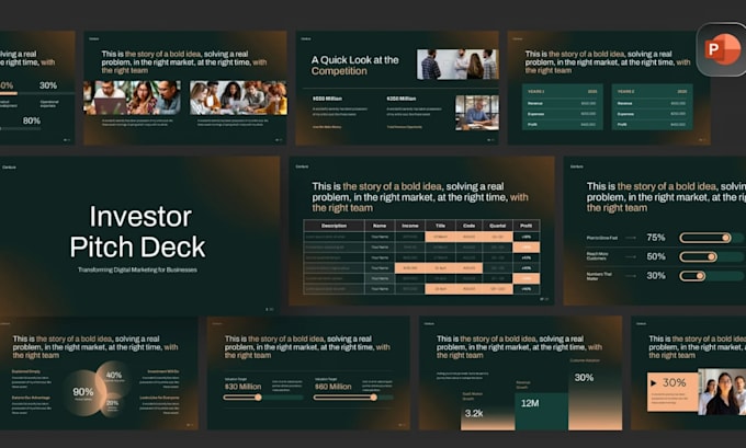 Design investor pitch deck winning investor pitch deck powerpoint ...