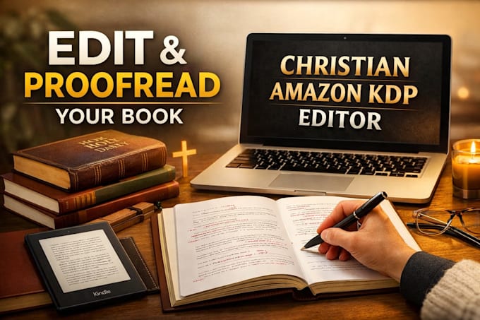edit, proofread and format your book, developmental, christian amazon KDP editor