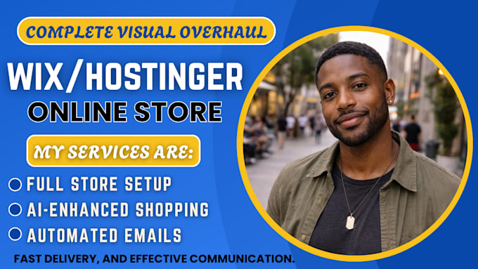 build a professional wix ecommerce or hostinger online store