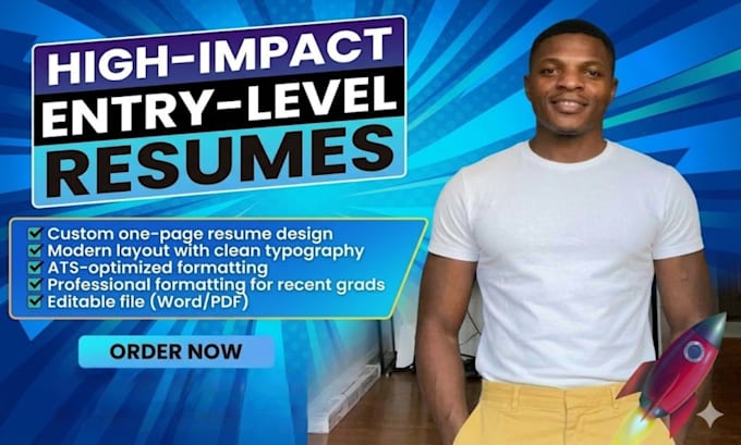 Build a one page resume design for recent graduates and entry level ...