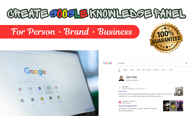create google knowledge panel, knowledge graph for person, brand or any category