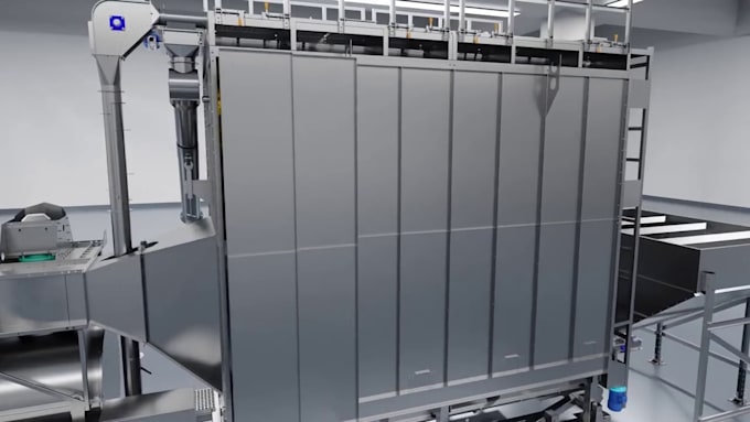 do 3d industrial video machinery explainer 3d production process animation video