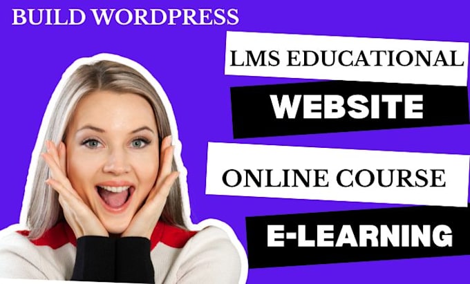 build lms educational website elearning website online course website education
