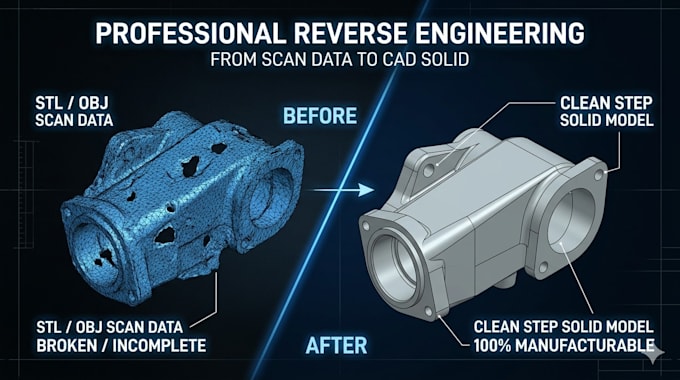 Fare reverse engineering da file di scansione e creare modello cad