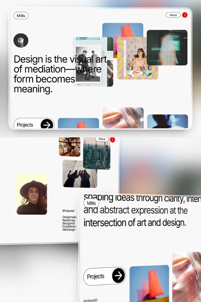 create a beautiful and captivating  website for you using readymag tilda